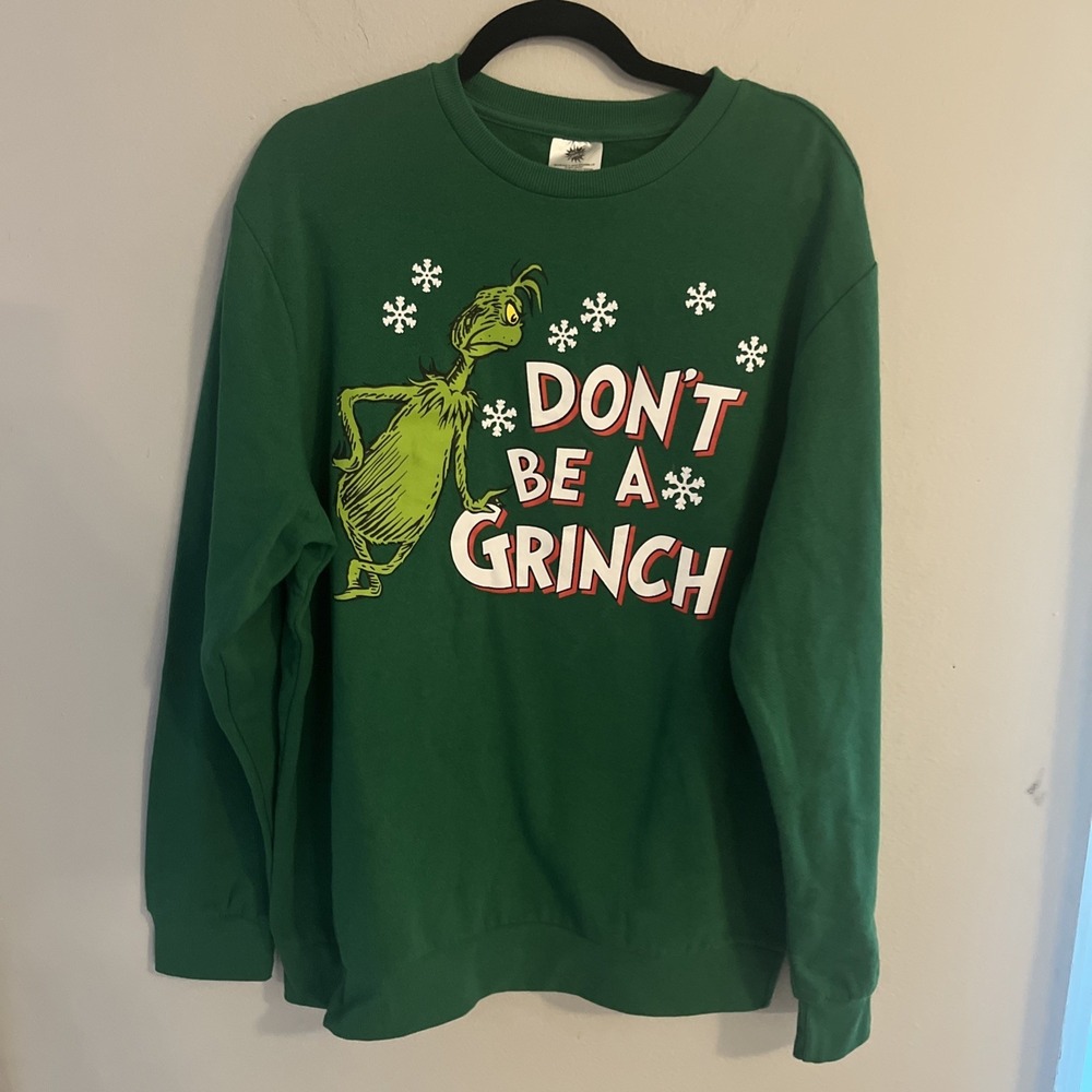 2022‎ "Don't Be A GRINCH" (LG) Sweatshirt DR. SEUSS Merry Christmas